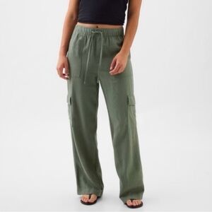 GAP | Olive Cargo Linen Pants